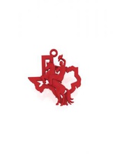 texas rider pendant fashion 3D printing model, file, printable design, 3d print, pendant, jewelry, necklace, texas, rodeo, horse, charm 3d print model - Mito3D