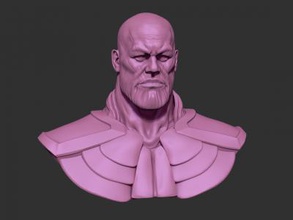 thanos a arte 3D modelo de impressão, impressão arquivo design, 3d, Thanos, Marvel, o Infinito guerra, Vingadores, fan art, busto, cabeça, escultura 3d print model - Mito3D