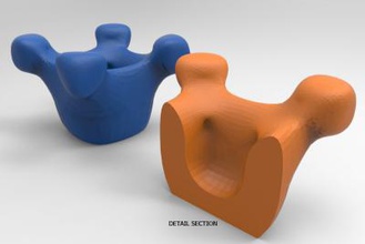 thing 3 art 3D printing model, file, printable design, 3d print, Thing, topologic 3d print model - Mito3D