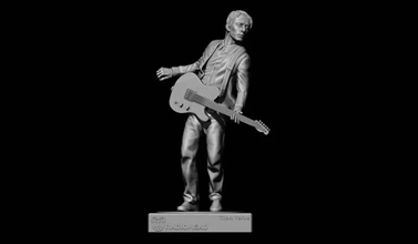 thom yorke radiohead 3dprinting 3d impresión modelo trío jardín juguete imprimible guitarra miniatura stl figura rock and roll pose músico vinilo ender 3 leyendas Figura acción 3d print model - Mito3D