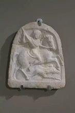 thracian relief horseman 3d printing model - threeding art figurine sculpture ancient historical museum history boy stara zagora antiiques 3d print model - Mito3D