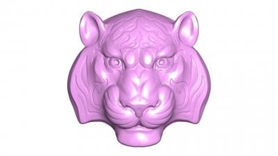 tigre tête art 3D impression modèle fichier imprimable conception 3d 3d print model - Mito3D
