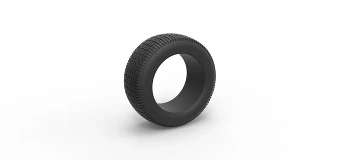 pneu sujeira modificado estoque carro v4 escala 1 25 3d impressão modelo brinquedo imprimível corrida diecast sujo 3d print model - Mito3D