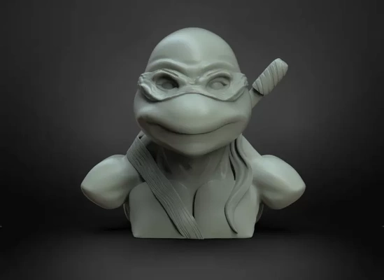 tmnt leonardo 3d drucken modell dreiding stichworte büste kämpfer schildkröten ninja mutant teenager ninjas 3d print model - Mito3D