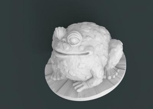 toad art 3D printing model, file, printable design, 3d print, Toad, frog, animal, printing, 3d print model - Mito3D