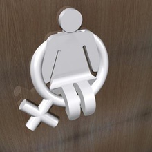 toilet room sign - female other things 3D printing model, file, printable design, 3d print, toilet, female, sign, loo, privy, bathroom, djg 3d print model - Mito3D