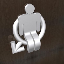 toilet room sign - male other things 3D printing model, file, printable design, 3d print, toilet, sign, male, loo, privy, bathroom, djg, 3d print model - Mito3D