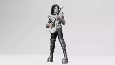 tommy thayer kiss - 3dprinting 3d printing model threeding black head metal design usa music face miniature hair logo obj stl figure rock band heavy glamour makeup ender3 actionfigure gene simmons paul stanley eric singer kissarmy anycubic rockmusic 3d print model - Mito3D