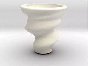 kasırga vazo 3d baskı model üçleme tencere dekoratif vazolar bükülme 3d print model - Mito3D