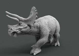 torosaurus dinosaur toys games & hobby 3D printing model, file, printable design, 3d print, Rhino, dinosaur, animal, art, toy, 3d print model - Mito3D