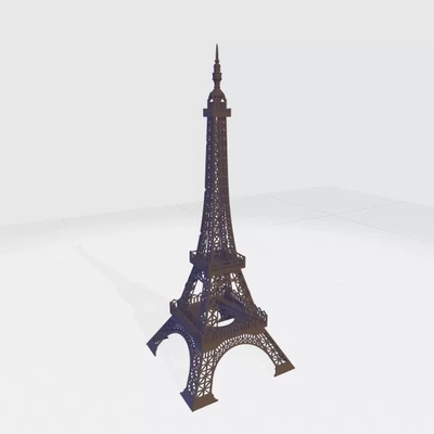 tour eiffel 54 cm lamp 3d printing model - threeding tags tower building lighting kit realistic l mpada living room torre scale struttura salotto metal-like 3d print model - Mito3D