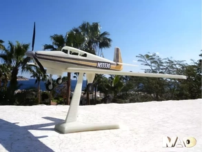 turistico avión 3d impresión modelo trío aviación aire Mooney 3d print model - Mito3D