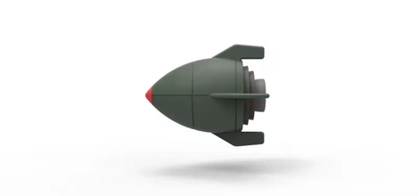 juguete cohete 3d impresión modelo trío juegos fundido presión 3d print model - Mito3D