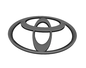 Toyota logotipo 3d impressão modelo trio 3d print model - Mito3D