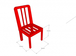 toys chair games & hobby 3D printing model, file, printable design, 3d print, Chair 3d print model - Mito3D