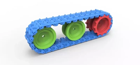 track toy models 3d printing model - threeding vehicle hobby printable tank chain print caterpillar tractor 3d print model - Mito3D