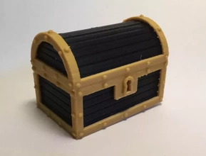treasure chest ring box 3d printing model - threeding jewellery engagement pirate 3d print model - Mito3D