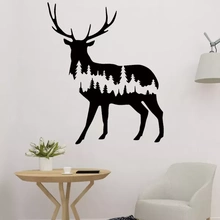 tree deer 2d wall art 3d printing model - threeding nature animal forest decor decoration 3d print model - Mito3D