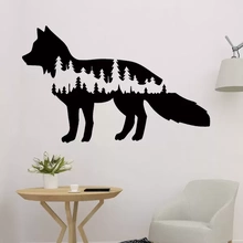 tree fox 2d wall art 3d printing model - threeding decor wolf nature animal forest decoration 3d print model - Mito3D