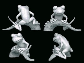 tree frog 2 art 3D printing model, file, printable design, 3d print, Tree Frog 3d print model - Mito3D