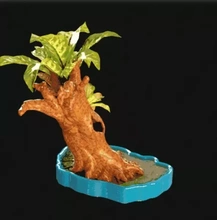 tree shaped pot 3d printing model - threeding flowerpot 3d print model - Mito3D