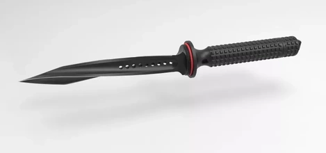 tri edge pugnale jagdkommando 3d stampa modello treding militare arma coltello lama mischia microtech 3d print model - Mito3D