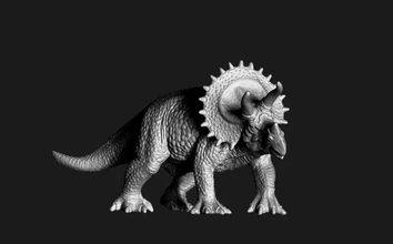 triceratops 3d impressão modelo trio 3d print model - Mito3D