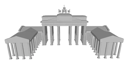 zafer bina merkez Berlin Brandenburg kapı 3d baskı model üçleme 3d print model - Mito3D