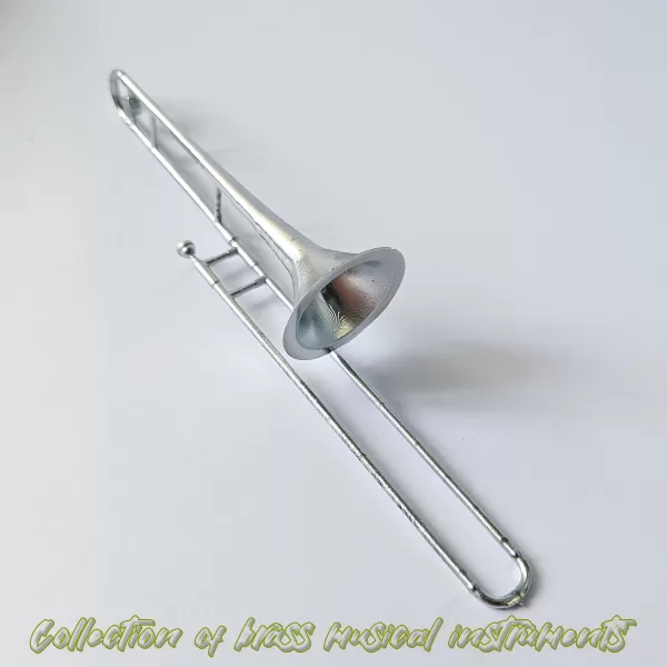 trombone rosa 3d impressão modelo trio tag joalheria música presente chifre chaveiro trompete latão francês musical instrumento 3D print model - Mito3D