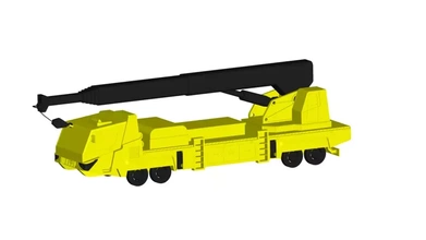 truck crane 3d impressão modelo trio 3d print model - Mito3D