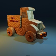 camión niño Arte decoración escultura juguete 3d print model - Mito3D