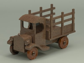caminhão madeira vintage brinquedo brinquedos jogos passatempo 3D impressão modelo Arquivo imprimível Projeto 3d 3d print model - Mito3D