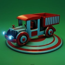 kamyon Sanat oyuncak heykel araba dekor 3d print model - Mito3D