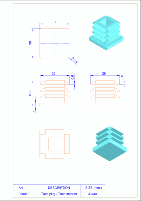 tubo com rolha do de tomada ferramentas e máquinas 3D modelo impressão, a impressão arquivo design, 3d, Tubo / 3D print model - Mito3D