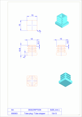 tubo com rolha do de tomada ferramentas e máquinas 3D modelo impressão, a impressão arquivo design, 3d, Tubo / 3D print model - Mito3D