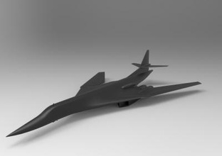 tupolev-160 bomber motors & transport 3D printing model, file, printable design, 3d print, air,plane,aircraft,bomber,airborne,sovet,russian,war,weapon,nuck 3d print model - Mito3D