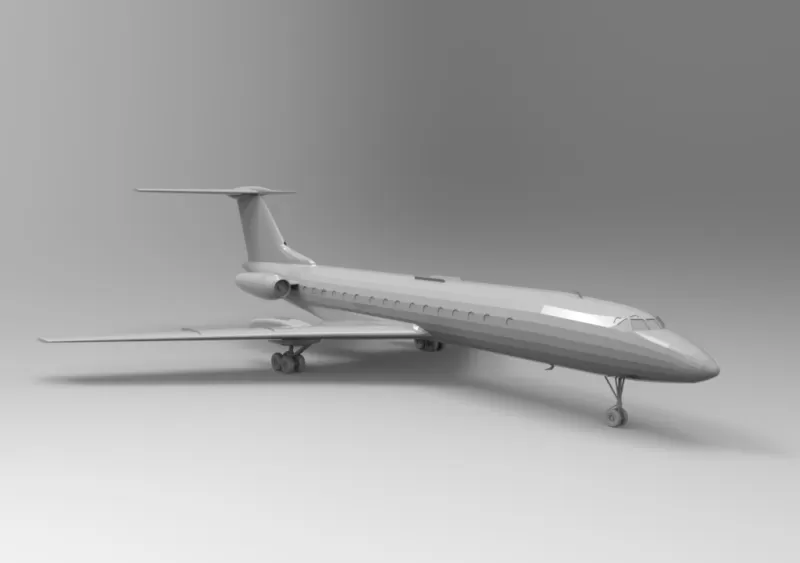 tupolev tu-134 3d printing model - threeding airplane aircraft russian plane soviet aeroflot tu 3D print model - Mito3D