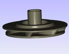 turbina para bomba agua 3d printing model - threeding water pump 3d print model - Mito3D