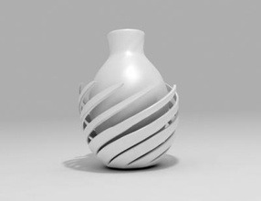 torção do vaso casa, escritório e jardim 3D modelo de impressão, a impressão arquivo design, 3d, Torcida Vaso,pote,decoração,casa 3d print model - Mito3D