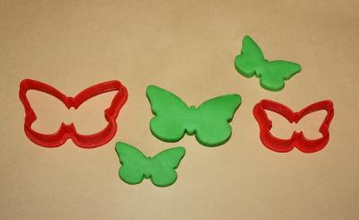two butterflies - cookie cutter home office & garden 3D printing model, file, printable design, 3d print, CUTTER, COOKING, bake, tasty, pla, dough, kitchen, implements, biscuit, baking, dining, form 3d print model - Mito3D