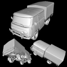 uaz-39095 Russischen LKW Motoren & transport 3D-Druck-Modell, 3D-Druck-Datei, 3D-druckbares Modell, 3D-Druck, design, 3d-drucken, uaz, transport, Fahrzeuge, uaz 39095 3d print model - Mito3D