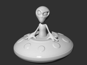 ufo alien art 3D printing model, file, printable design, 3d print, ufo,alien,creature,figure,space 3d print model - Mito3D