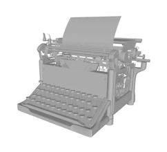 underwood typewriter manufactured york 1895 3d printing model - threeding 3d print model - Mito3D