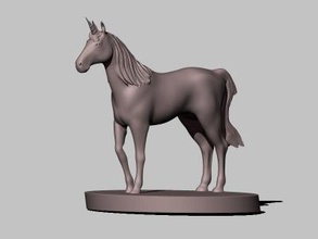 unicorno art La stampa 3D, modello, file di 3D stampabile la progettazione, 3d, unicorno,animale,statua,la fantasia,la creatura,cavallo,cavalli,mammiferi,pietra,scultura 3d print model - Mito3D