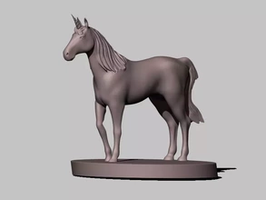 Einhorn 3d Drucken Modell dreiding Pferde 3d print model - Mito3D
