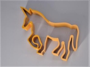 unicornio Galleta cortador oficina jardín galletas cocina horneando 3d print model - Mito3D