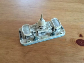 unido Capitolio 3d impresión modelo trío arquitectura historia 3d print model - Mito3D