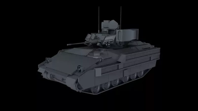 unido defensa m2 Bradley 39 estadista v 3d impresión modelo trío 3d print model - Mito3D