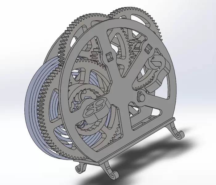 evrensel otomatik retraktör 3d baskı model üçleme dişliler sarma 3D print model - Mito3D