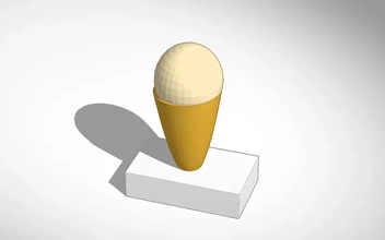 boşuna buz krem ayakta durmak 3d baskı model üçleme Gıda modeller kremler 3d print model - Mito3D